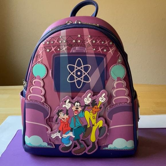 🎤🪩 LOUNGEFLY POWERLINE EYE TO EYE GLOW MINI BACKPACK AND FUNKO POP BUNDLE 🎤🪩 - Picture 7 of 16